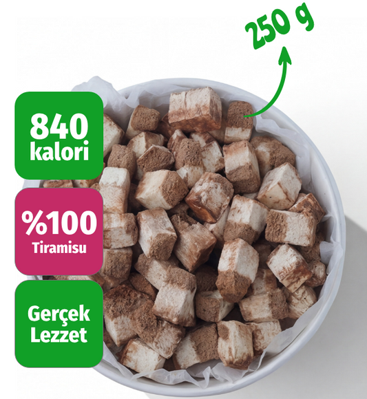 Freeze Dried Tiramisu – Kurutulmuş Çıtır Tiramisu Küpleri, Kahveli Kakaolu Atıştırmalık