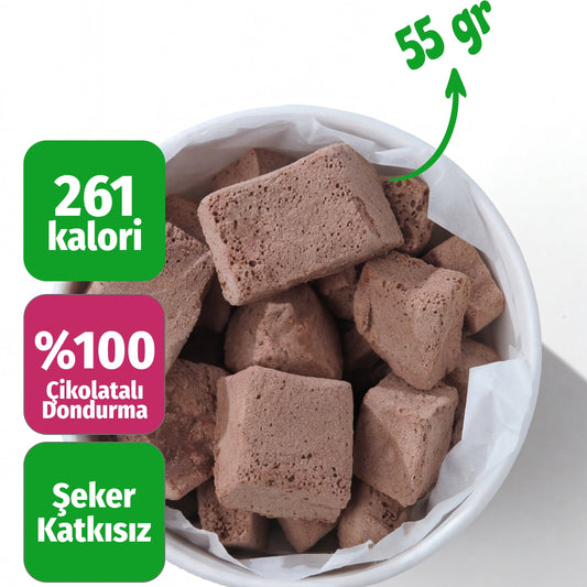 Freeze Dried Çikolatalı Küp Dondurma Dondurularak Kurutulmuş Tatlı
