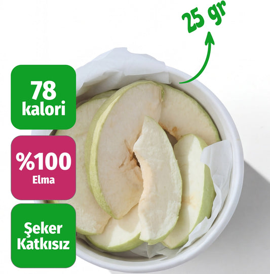 Freeze Dried Dilim Elma Dondurularak Kurutulmuş Meyve Cipsi