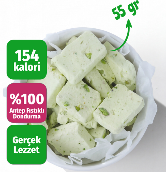 Freeze Dried Antep Fıstıklı Dondurma Kurutulmuş Çıtır Dondurma Küpleri, Fıstıklı Atıştırmalık, Astronot Dondurma