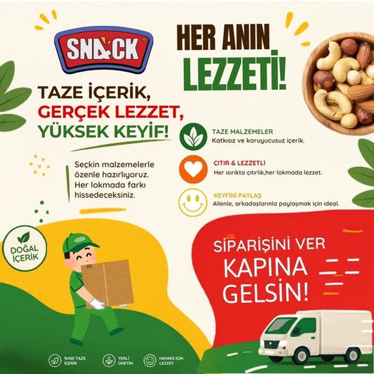 Snack Kaju Fıstığı 6x30 gr Premium Fırında Kavrulmuş Tuzsuz Atıştırmalık Paketi 180 gr
