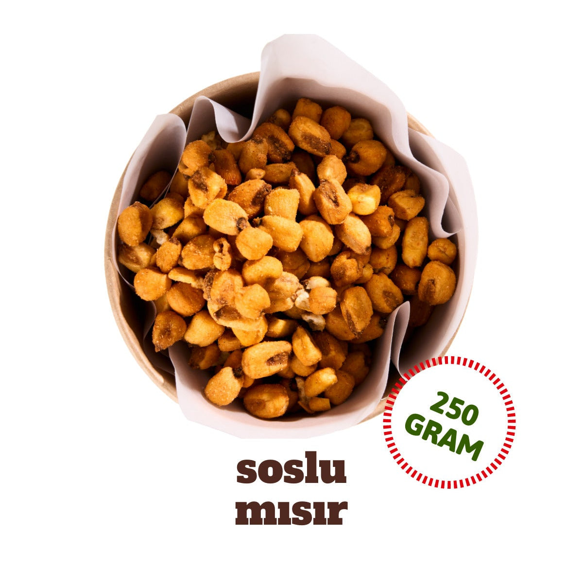 Soslu mısır 250 gram yakın çekim görsel kuruyemiş