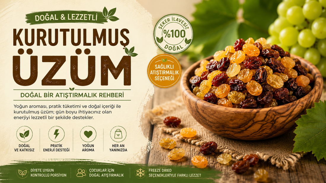 Kurutulmuş Üzüm Faydaları Nelerdir? Doğal ve Lezzetli Bir Atıştırmalık Rehberi