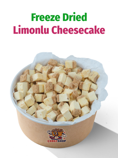 Freeze Dried Limonlu Cheesecake – Kurutulmuş Çıtır Cheesecake Küpleri, Tatlı Küpleri Atıştırmalık