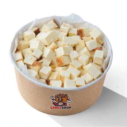Freeze Dried San Sebastian Cheesecake – Kurutulmuş Çıtır Cheesecake Küpleri, Karamelize Atıştırmalık