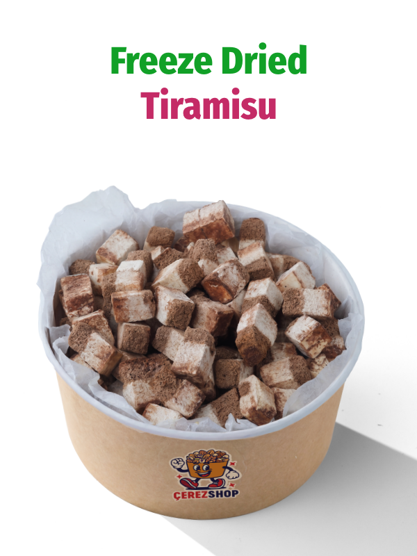 Freeze Dried Tiramisu – Kurutulmuş Çıtır Tiramisu Küpleri, Kahveli Kakaolu Atıştırmalık