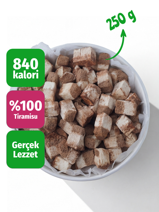 Freeze Dried Tiramisu – Kurutulmuş Çıtır Tiramisu Küpleri, Kahveli Kakaolu Atıştırmalık