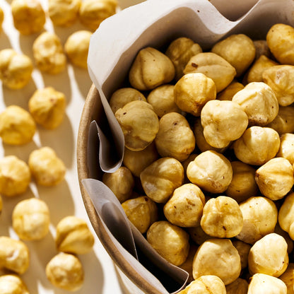 kavrulmuş fındık içi yakın çekim görsel taze kaliteli