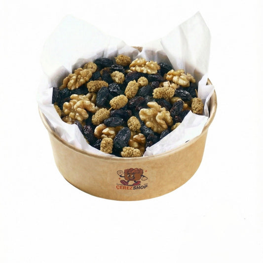 çerezshop çiğ karışık kuruyemiş ve güneşte kurutulmuş meyveler paketi