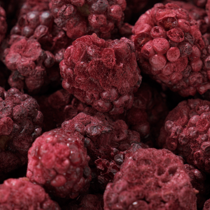 Freeze Dried Böğürtlen çıtır meyve cipsi yakın plan doğal ürün dokusu
