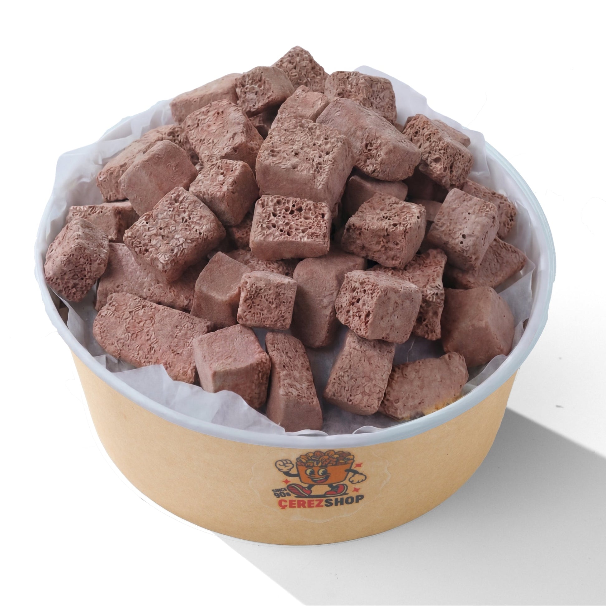Çerezshop Freeze Dried Çikolatalı Dondurma büyük kase içinde dondurularak kurutulmuş çıtır dondurma görünümü