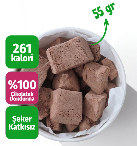 Çerezshop Freeze Dried Çikolatalı Dondurma küçük kase kalori ve ürün bilgilendirme görseli