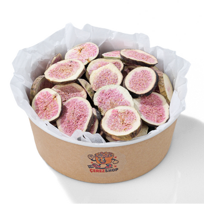 Çerezshop Freeze Dried İncir büyük kase içinde dondurularak kurutulmuş çıtır incir dilimleri