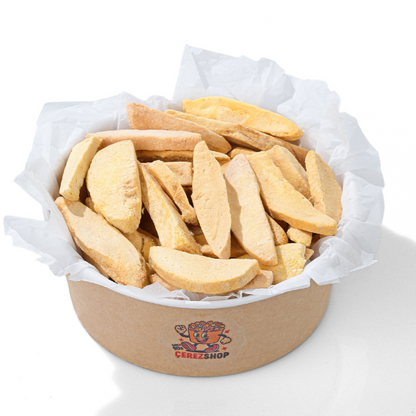 Çerezshop Freeze Dried Mango büyük kase içinde dondurularak kurutulmuş çıtır mango dilimleri