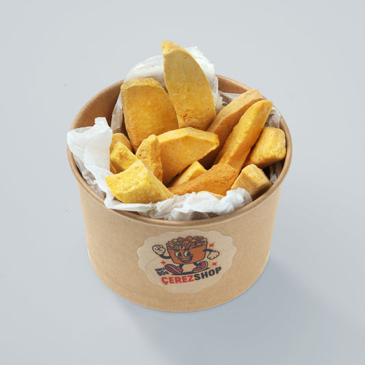 Çerez Shop Freeze Dried Mango Dilimleri - %100 Doğal ve Şeker İlavesiz Dondurularak Kurutulmuş Çıtır Tropikal Mango Cipsi. Diyet Dostu