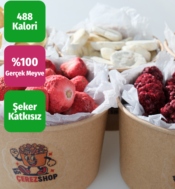 Freeze dried meyve tadım paketi kalori detay bilgisi
