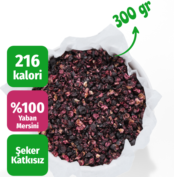 Freeze dried yaban mersini üstten çekim kalori bilgilendirme