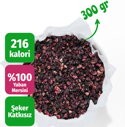 Freeze dried yaban mersini üstten çekim kalori bilgilendirme