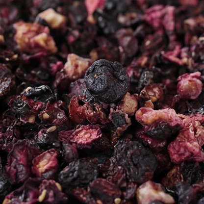 Freeze dried yaban mersini yakın plan doku görünümü