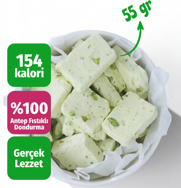 Freeze Dried Antep Fıstıklı Dondurma Kurutulmuş Çıtır Dondurma Küpleri, Fıstıklı Atıştırmalık, Astronot Dondurma