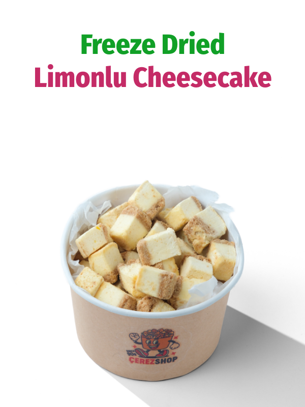 Freeze Dried Limonlu Cheesecake – Kurutulmuş Çıtır Cheesecake Küpleri, Tatlı Küpleri Atıştırmalık