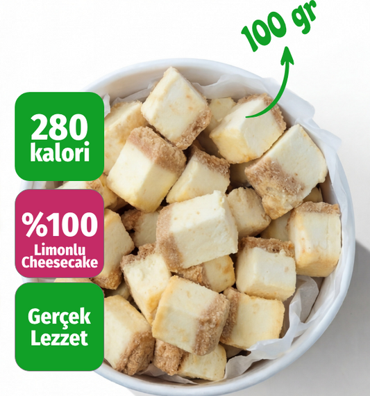 Freeze Dried Limonlu Cheesecake – Kurutulmuş Çıtır Cheesecake Küpleri, Tatlı Küpleri Atıştırmalık