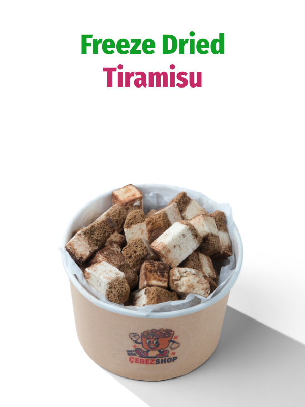 Freeze Dried Tiramisu – Kurutulmuş Çıtır Tiramisu Küpleri, Kahveli Kakaolu Atıştırmalık