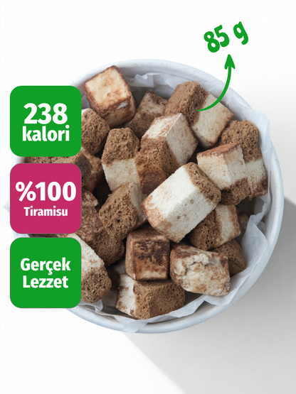 Freeze Dried Tiramisu – Kurutulmuş Çıtır Tiramisu Küpleri, Kahveli Kakaolu Atıştırmalık