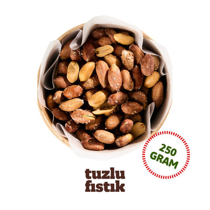 tuzlu fıstık yakın çekim üstten 250 gram kavrulmuş